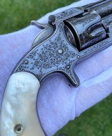 Exceptional Gustave Young Exhibition Engraved Smith & Wesson Model 1 1/2 Revolver in the Scarce Blued Finish - 10 of 15