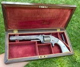 Cased Nimschke Engraved Gold & Silver finished Smith & Wesson #2 Old Army Revolver - 1 of 15