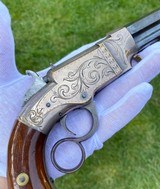 Exceptional Factory Engraved Silver Plated Volcanic Pistol - 9 of 15