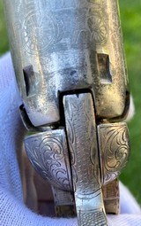 Factory Engraved Colt 1849 Pocket w/ Rare Factory Nickel Finish - Gustave Young Late Vine Scroll - 11 of 20