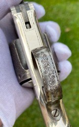 Fine and Important Gustave Young Factory Exhibition Engraved Two-Tone Smith & Wesson Model No. 3 American 2nd Model Revolver w/ Carved Ivory Grips - 15 of 15