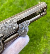 Factory Engraved Colt Model 1849 Pocket Revolver - Rare Hartford Barrel Address - 10 of 18