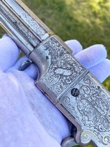 Only Known Engraved Gold Inlaid Smith & Wesson Large Frame Volcanic Pistol - 6 of 20