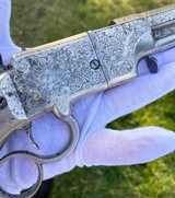 Only Known Engraved Gold Inlaid Smith & Wesson Large Frame Volcanic Pistol - 14 of 20