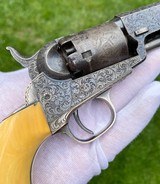 Exceptional Double Cased Pair of Factory Engraved Colt Model 1849 Pocket Revolvers - Gustave Young - True Original Set - 9 of 20