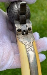 Exceptional Double Cased Pair of Factory Engraved Colt Model 1849 Pocket Revolvers - Gustave Young - True Original Set - 5 of 20