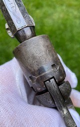 Exceptional Double Cased Pair of Factory Engraved Colt Model 1849 Pocket Revolvers - Gustave Young - True Original Set - 6 of 20