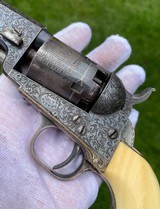 Exceptional Double Cased Pair of Factory Engraved Colt Model 1849 Pocket Revolvers - Gustave Young - True Original Set - 3 of 20