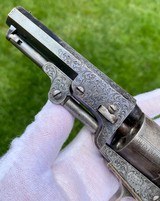 Exceptional Double Cased Pair of Factory Engraved Colt Model 1849 Pocket Revolvers - Gustave Young - True Original Set - 4 of 20
