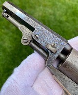 Exceptional Double Cased Pair of Factory Engraved Colt Model 1849 Pocket Revolvers - Gustave Young - True Original Set - 14 of 20
