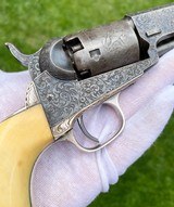 Exceptional Double Cased Pair of Factory Engraved Colt Model 1849 Pocket Revolvers - Gustave Young - True Original Set - 17 of 20