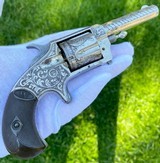 Nimschke Panel Scene Engraved Whitneyville Pocket Revolver - 8 of 13
