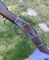 Unique Winchester Model 1873 Rifle with Daguerreotype Inlaid in Stock - 44-40 - 1 of 19