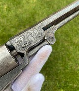 True Cased Pair of Factory Engraved Donut Scroll Colt Model 1851 Navy Revolvers - 7 of 20