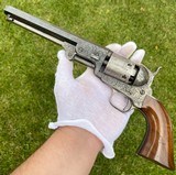 True Cased Pair of Factory Engraved Donut Scroll Colt Model 1851 Navy Revolvers - 2 of 20