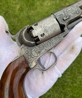 True Cased Pair of Factory Engraved Donut Scroll Colt Model 1851 Navy Revolvers - 6 of 20