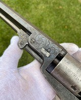 True Cased Pair of Factory Engraved Donut Scroll Colt Model 1851 Navy Revolvers - 4 of 20