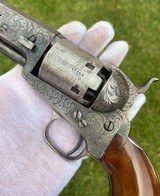 True Cased Pair of Factory Engraved Donut Scroll Colt Model 1851 Navy Revolvers - 3 of 20