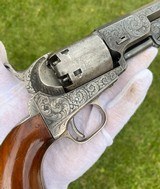 True Cased Pair of Factory Engraved Donut Scroll Colt Model 1851 Navy Revolvers - 17 of 20