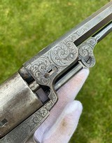 True Cased Pair of Factory Engraved Donut Scroll Colt Model 1851 Navy Revolvers - 18 of 20