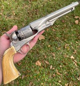 Antique Western Colt Model 1860 Army Revolver w/ Checkered Ivory Grips - 11 of 20