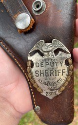 Antique Colt Model 1877 Thunderer Sherriff's Model Revolver w/ Alameda County Sherriff's Holster - 18 of 20