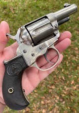 Antique Colt Model 1877 Thunderer Sherriff's Model Revolver w/ Alameda County Sherriff's Holster - 10 of 20
