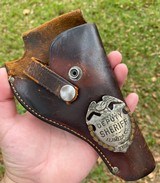 Antique Colt Model 1877 Thunderer Sherriff's Model Revolver w/ Alameda County Sherriff's Holster - 17 of 20