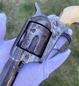 Nimschke Shop Engraved Early 3 Digit Colt Single Action Army Revolver - SAA - 19 of 20
