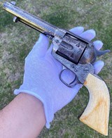 Nimschke Shop Engraved Early 3 Digit Colt Single Action Army Revolver - SAA - 1 of 20
