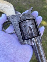Nimschke Shop Engraved Early 3 Digit Colt Single Action Army Revolver - SAA - 20 of 20