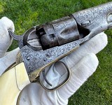 Antique Factory Engraved Colt 1863 Police with Carved Ivory Grips - 10 of 13