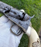 Antique Factory Engraved Colt 1863 Police with Carved Ivory Grips - 3 of 13