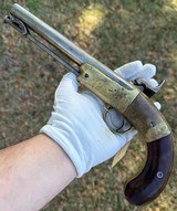 Scarce Civil War Confederate J. and F. Garrett Percussion Pistol - 7 of 13