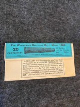 Original Winchester 40-82 Two Piece Blue Box Factory Ammunition, Full - 1 of 7
