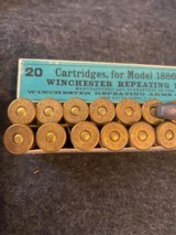 Original Winchester 40-82 Two Piece Blue Box Factory Ammunition, Full - 6 of 7