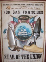 Rare antique, M. Price San Francisco gamblers push dagger - 2 of 6