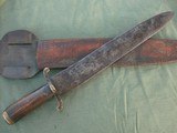 Large Antique Bowie knife with scabbard "1836" dated. - 1 of 5