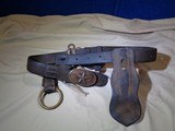 Rare, Confederate,Texas, Civil War antique Bowie knife with original belt rig w/ lone star buckle - 1 of 15