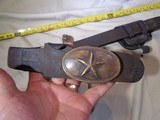 Rare, Confederate,Texas, Civil War antique Bowie knife with original belt rig w/ lone star buckle - 2 of 15