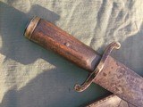 American made frontier Bowie/fighting knife "1836" w/ scabbard - 6 of 6