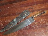 Large Bowie Knife with Blacksmith made Copper Sheath - 3 of 12