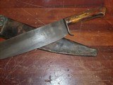 Large Bowie Knife with Blacksmith made Copper Sheath - 5 of 12