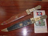 Large, Coffin-Hilt
Antique Bowie knife with scabbard - 9 of 10