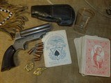 Antique Sharps rimfire .30 handgun/pepperbox w/ original holster. very low ser. # 374. - 15 of 15