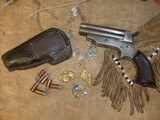 Antique Sharps rimfire .30 handgun/pepperbox w/ original holster. very low ser. # 374. - 2 of 15