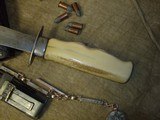 Antique, California Gold Rush Silver Mounted Bowie Knife w/ Original Sheath. - 5 of 10