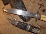Antique, California Gold Rush Silver Mounted Bowie Knife w/ Original Sheath. - 2 of 10