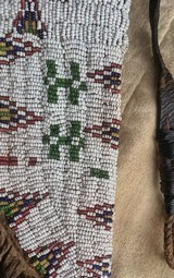 Antique Plains Indian beaded knife sheath. - Image 6 of 14
