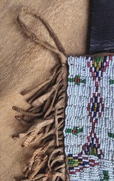 Antique Plains Indian beaded knife sheath. - Image 2 of 14
